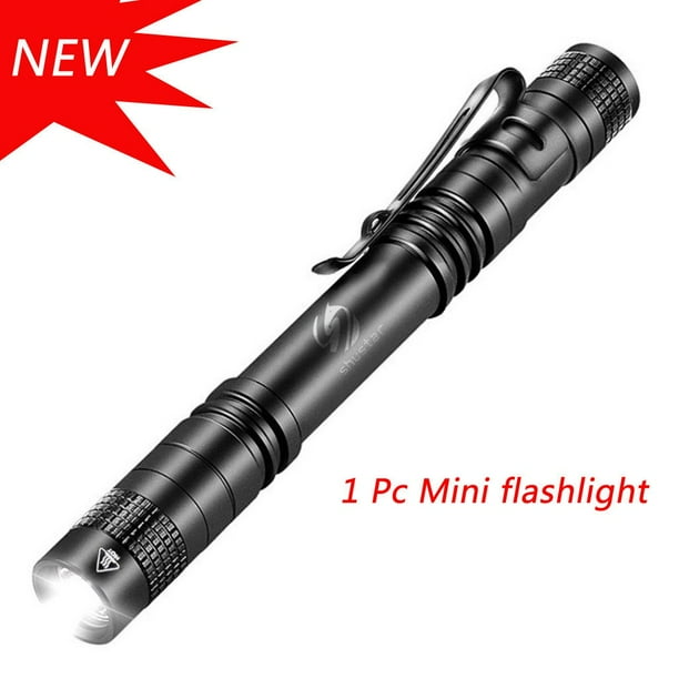 Pocket Waterproof Mini LED Penlight Flashlight Torch Clip AA/AAALamp Light Black Pocket Waterproof Mini LED Penlight Flashlight Torch Clip AA/AAALamp Light Black